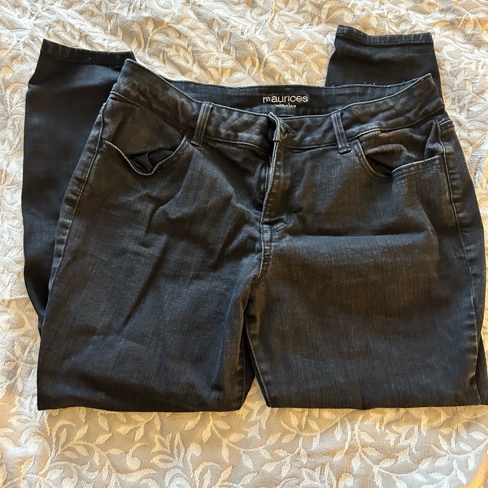 Large X Short Maurices Black Skinny Jeans